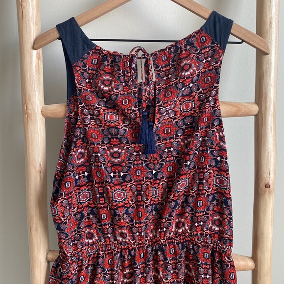 Athleta Red Printed Martinique Tassel Dress - Picture 6 of 7